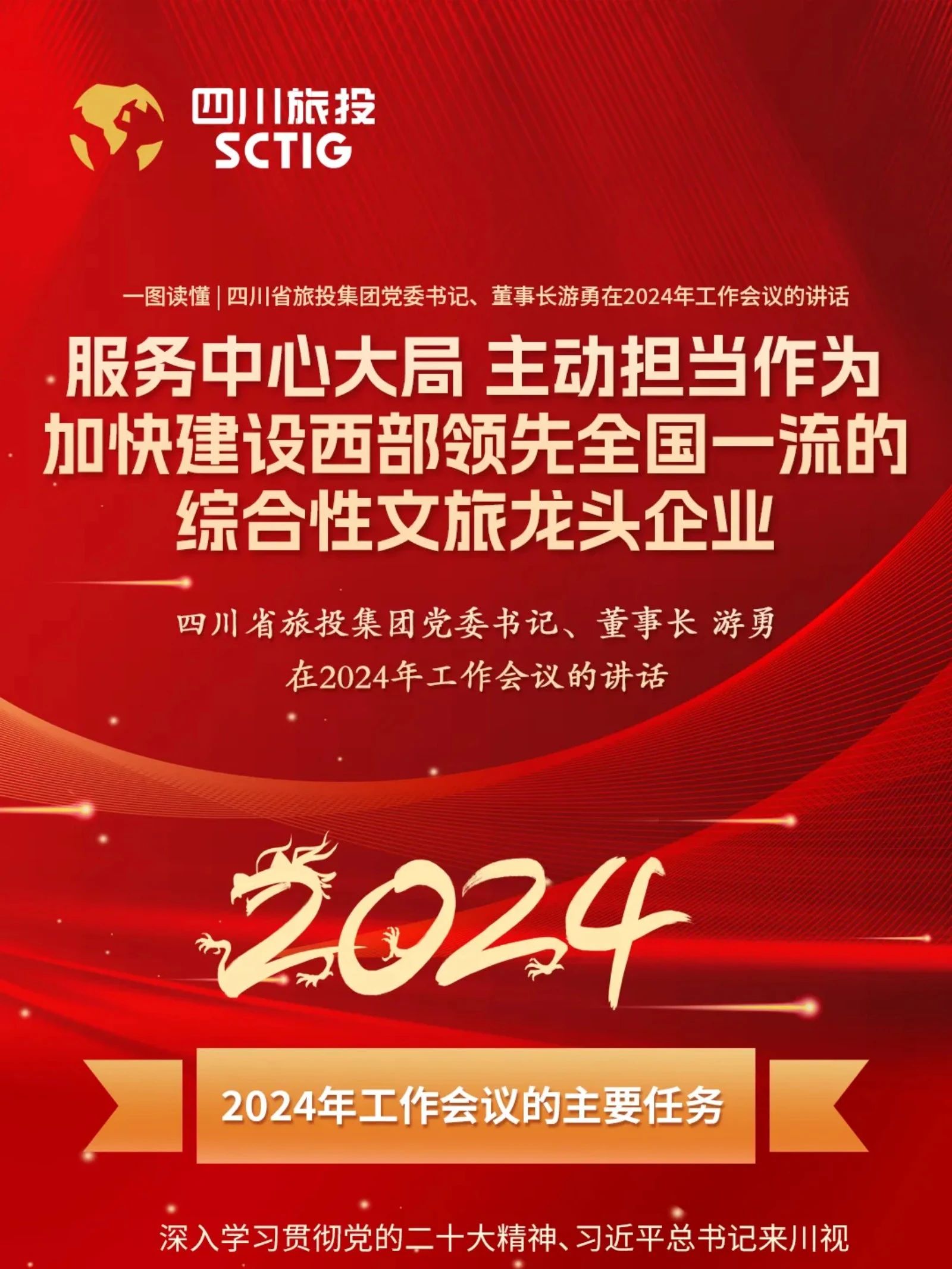 四川省尊龙凯时集团党委书记、董事长游勇在2024年工作会议的讲话